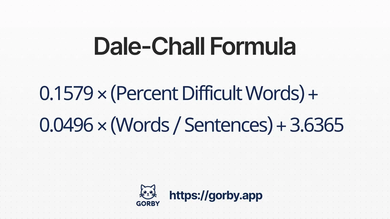 Dale-Chall Formula