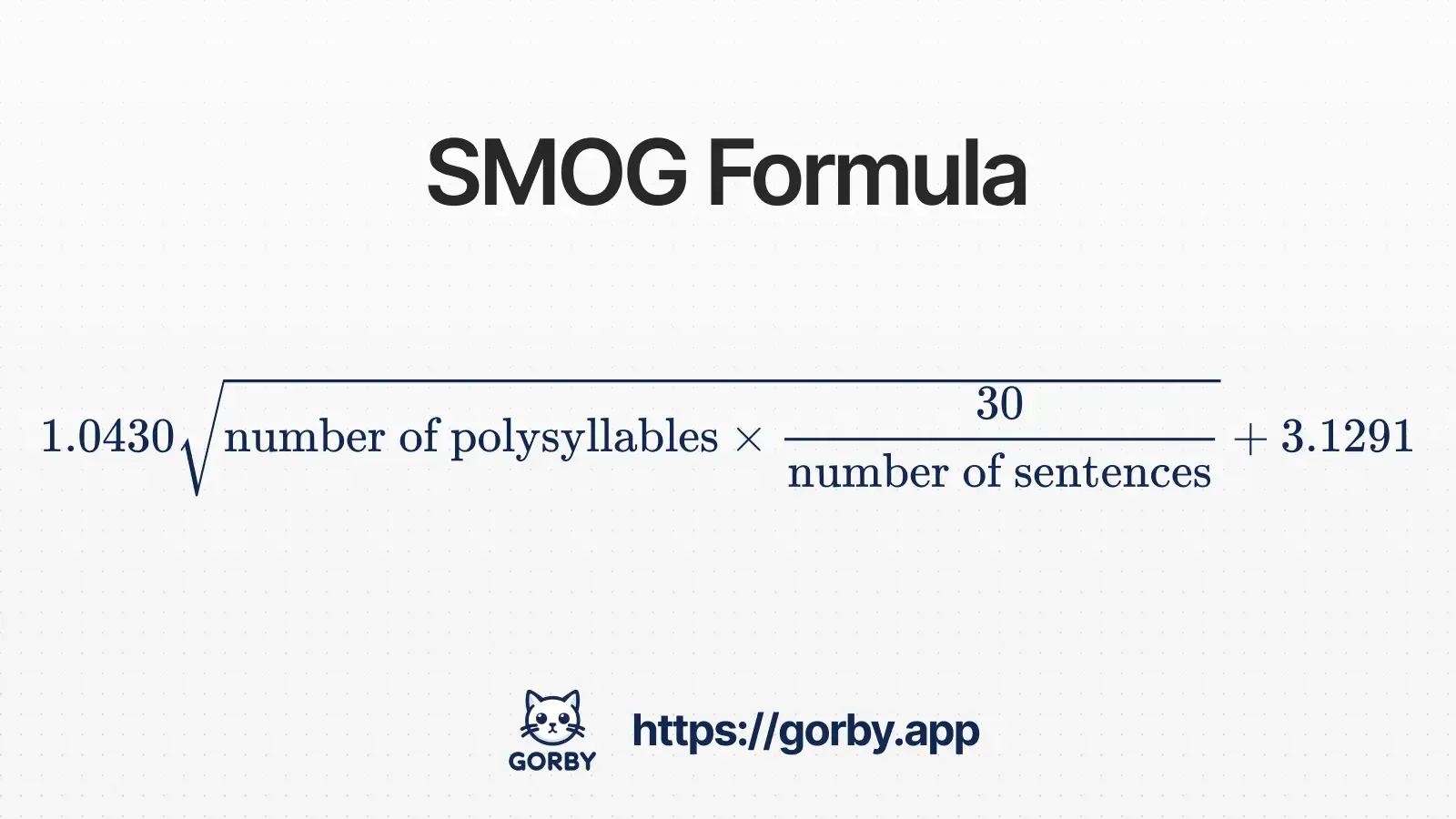 SMOG Readability Formula